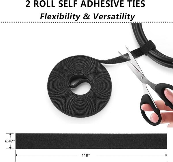 N NOROCME 192 PCS Cable Administration Package 4 Wire Organizer... - Image 8