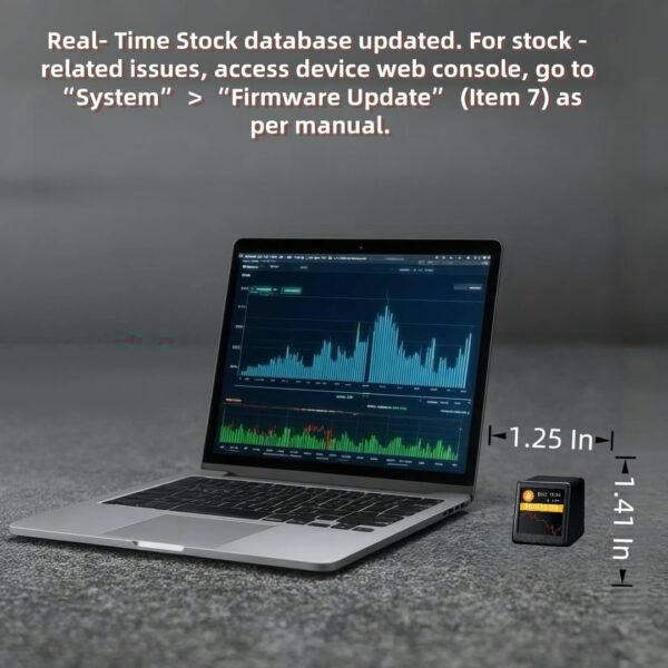Bitcoin Inventory Ticker, Digital Clock with Climate, Tempe... - Image 3