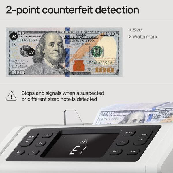 Safescan 2210 Cash Counter Machine with Counterfeit De... - Image 4