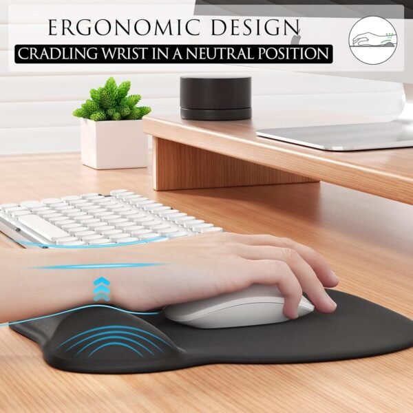 MROCO Ergonomic Mouse Pad with Gel Wrist Relaxation, Comforta... - Image 4