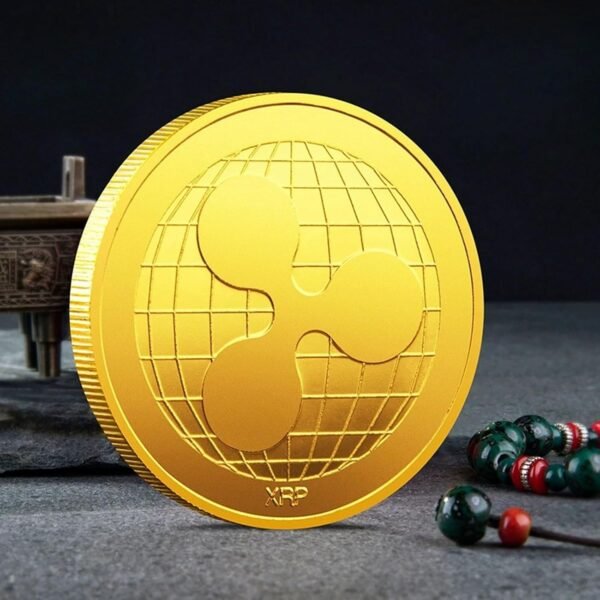 Gold-Plated Ripple XRP Coin – Bodily Cryptocurrency C... - Image 5
