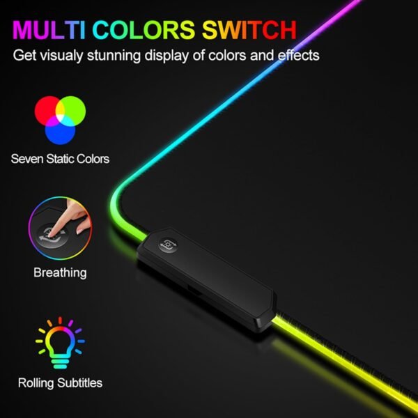 Giant RGB Gaming Mouse Pad -15 Gentle Modes Contact Contro... - Image 6