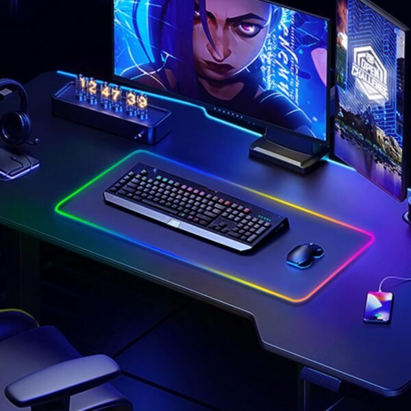 Giant RGB Gaming Mouse Pad -15 Gentle Modes Contact Contro... - Image 7