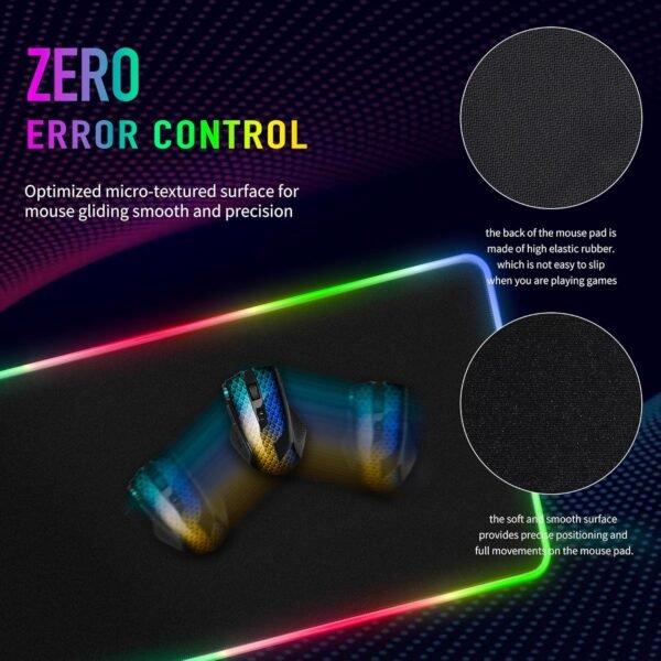 Giant RGB Gaming Mouse Pad -15 Gentle Modes Contact Contro... - Image 9