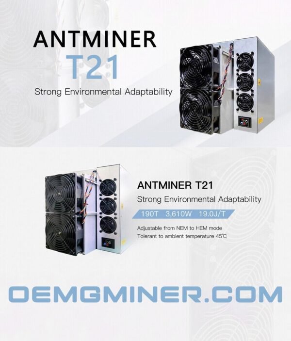 New Antminer T21 190T 3610W 380V-415V Algorithm SHA-256... - Image 4