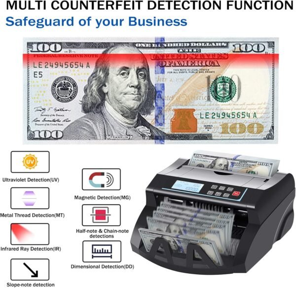 Cash Counter Machine Depend Worth for US Greenback solely,UV... - Image 3