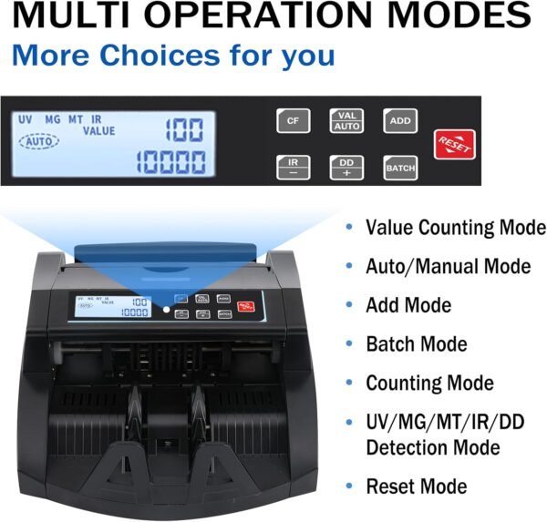 Cash Counter Machine Depend Worth for US Greenback solely,UV... - Image 5