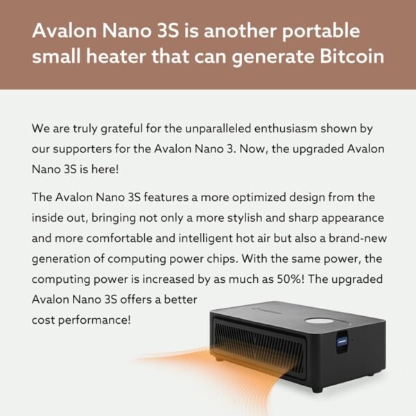 Avalon Nano 3S Bitcoins Miner 6 TH/s Fortunate Miner SHA-25... - Image 7
