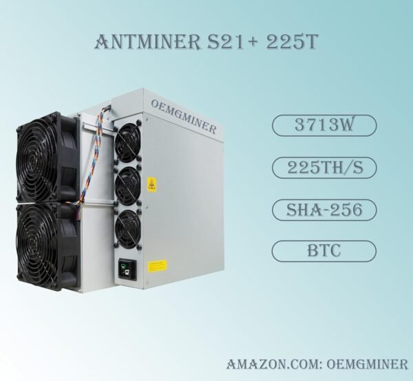 New Antminer S21+ 225T 3713W Bitcoin Miner Asic Miner B... - Image 3