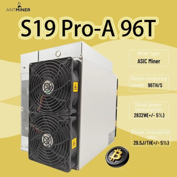 New BTC Miner Antminer S19 Professional-A 96Th/s 2832W 29.5J/TH ... - Image 5