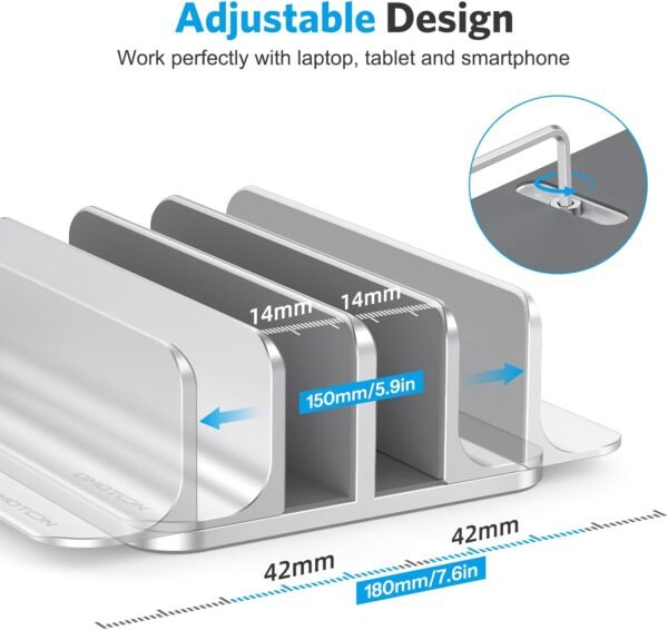 OMOTON [Updated Dock Version] Vertical Laptop computer Stand, Do... - Image 5