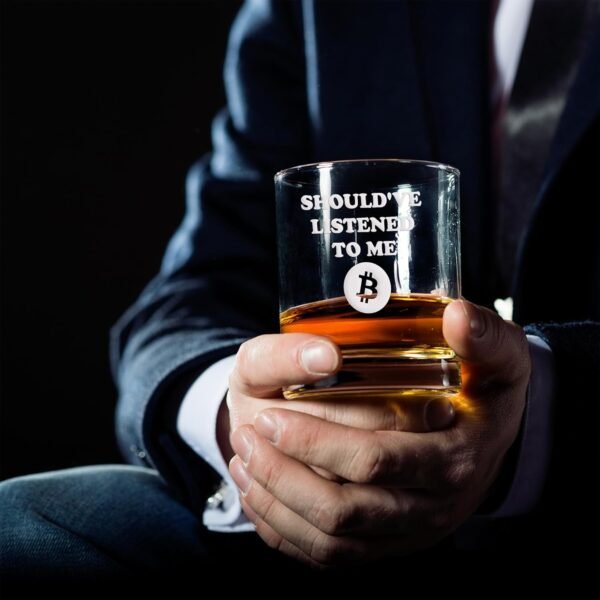 Shouldve Listened Bitcoin Spherical Rocks Glass - Crypto Gi... - Image 4