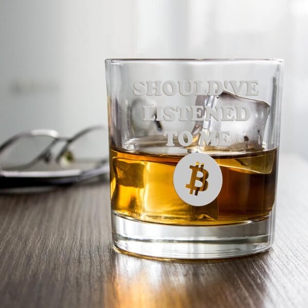 Shouldve Listened Bitcoin Spherical Rocks Glass - Crypto Gi... - Image 6