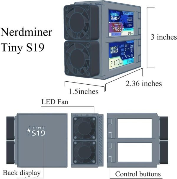 Bitcoin BTC Lottery Miner | 78KH/s*2 | Wi-Fi | USB-C | ... - Image 3