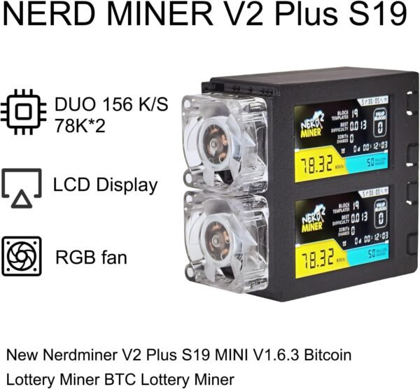 Bitcoin BTC Lottery Miner | 78KH/s*2 | Wi-Fi | USB-C | ... - Image 4