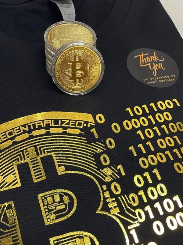 Golden Bitcoin T-Shirt for Crypto Forex Miners and O... - Image 4