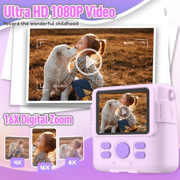 On the spot Print Digital camera for Youngsters, Christmas Birthday Presents... - Image 5