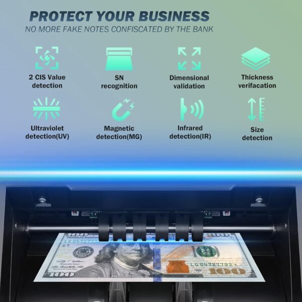 N70A Enterprise Grade Cash Counter Machine with 2CIS/UV/... - Image 5