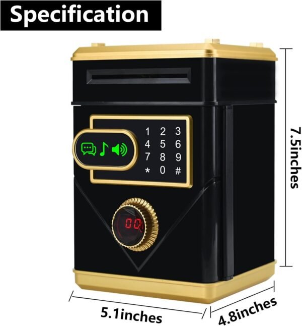 Touchscreen Digital Piggy Financial institution Mini ATM Secure, Coin B... - Image 4
