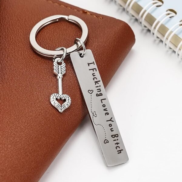 Greatest Pal Keychain for Ladies, Stainless Metal Key Cha... - Image 3