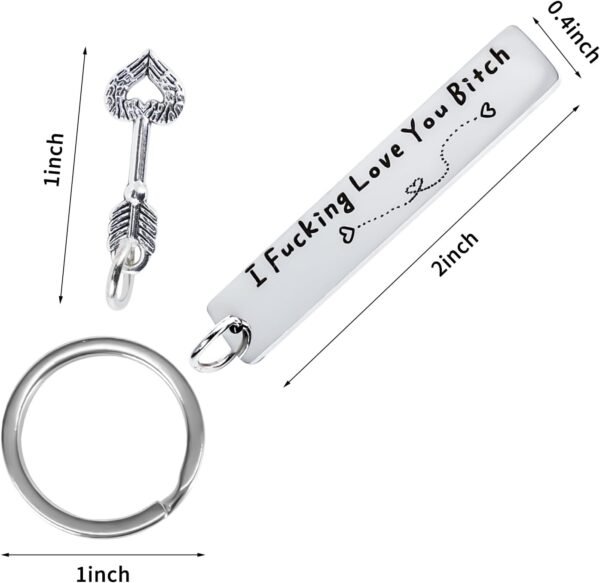 Greatest Pal Keychain for Ladies, Stainless Metal Key Cha... - Image 4