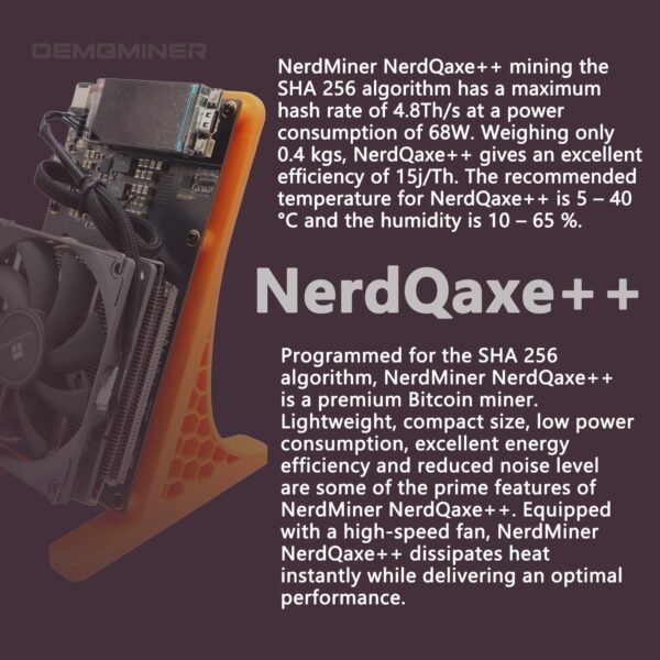 New Bitaxe NerdQaxe++ 4.8TH/s BTC Miner - 15J/Th, 68W, ... - Image 6