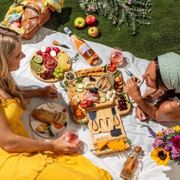 SMIRLY Charcuterie Board Set - Giant Bamboo Cheese Boar... - Image 6