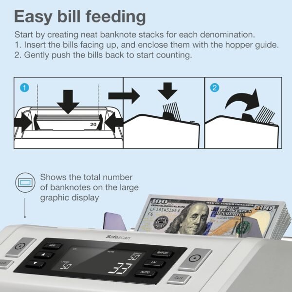 Safescan 2210 Cash Counter Machine with Counterfeit De... - Image 4