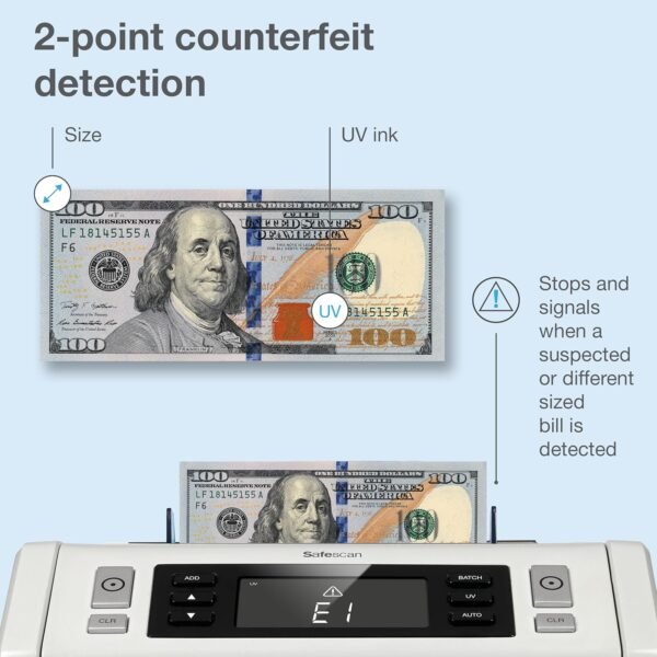 Safescan 2210 Cash Counter Machine with Counterfeit De... - Image 5