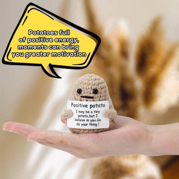 Mini Humorous Knitted Wool Potato Toy with Constructive Card -... - Image 6