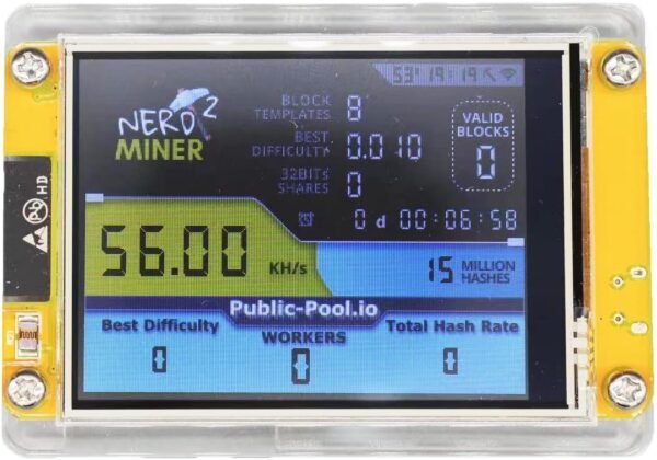 Bitcoin Solo Miners Nerdminer 2.8 inch Show 55KH Has... - Image 2