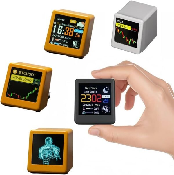 Bitcoin Inventory Ticker, Digital Clock with Climate, Tempe... - Image 2