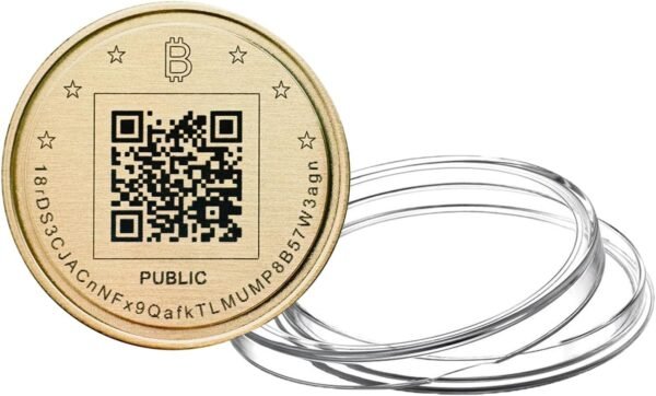 Brass Coin Bitcoin Chilly Pockets Air-Gapped Offline Crypt... - Image 2