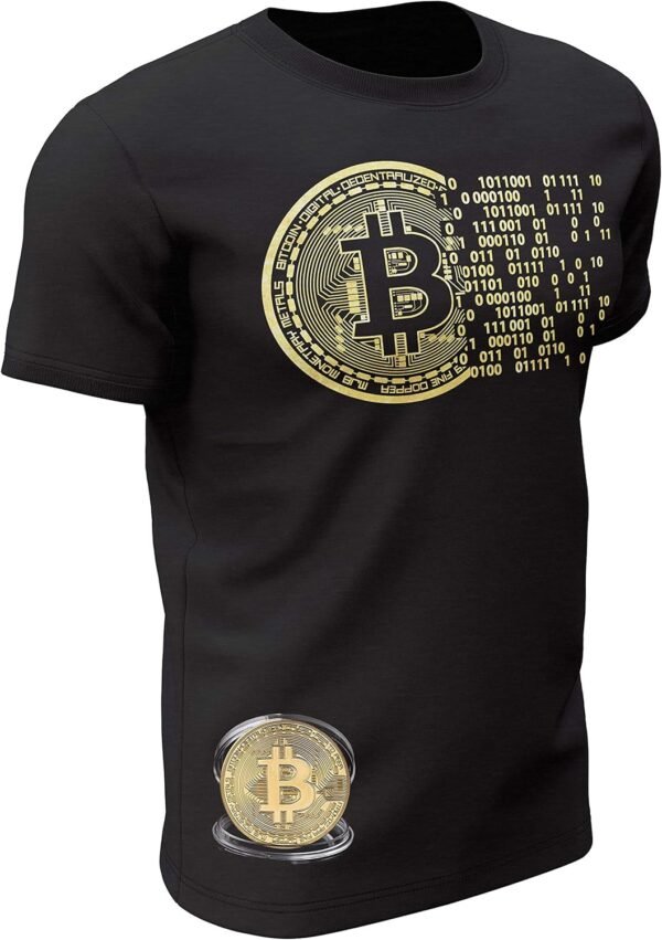 Golden Bitcoin T-Shirt for Crypto Forex Miners and O... - Image 2