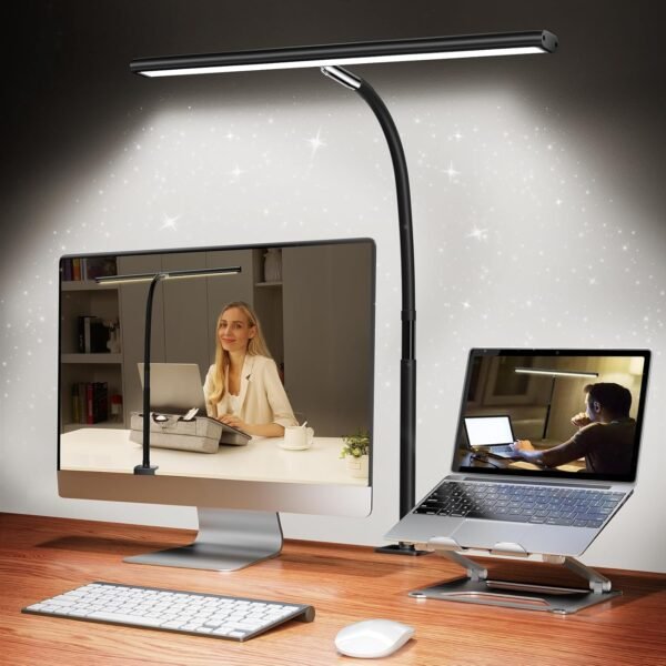LED Desk Lamp for Workplace Residence, Eye-Caring Desk Mild wi... - Image 2