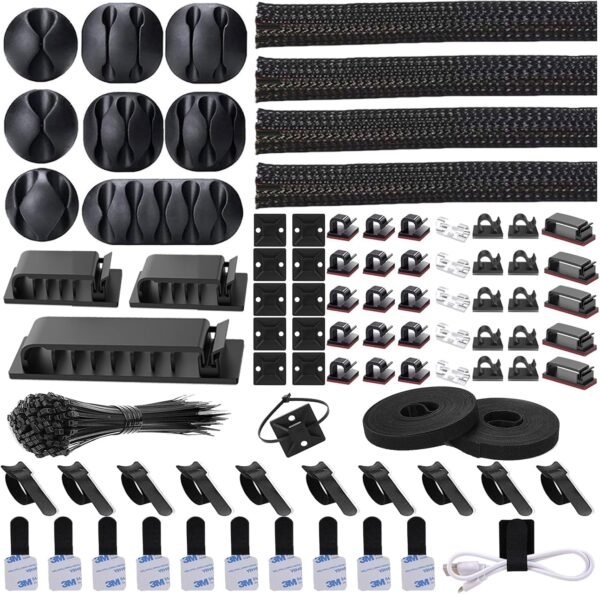 N NOROCME 192 PCS Cable Administration Package 4 Wire Organizer... - Image 2