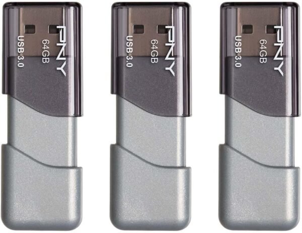 PNY 64GB Turbo Attaché 3 USB 3.0 Flash Drive,Gray (Pack... - Image 2