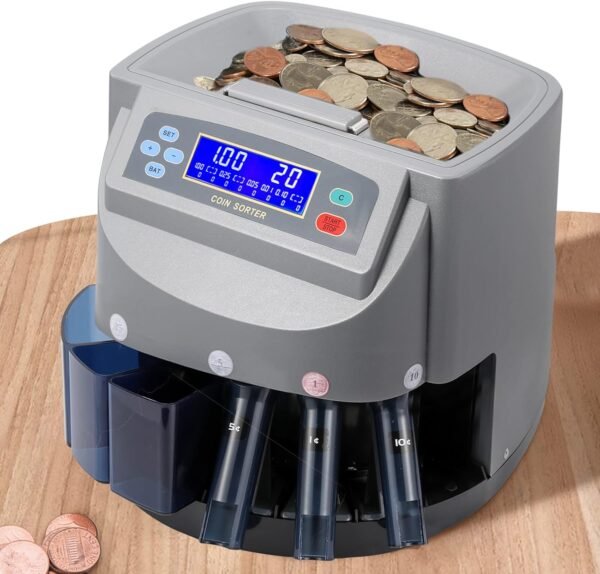 US Coin Counter Machine, Auto Coin Sorter/Wrapper/Rolle... - Image 2