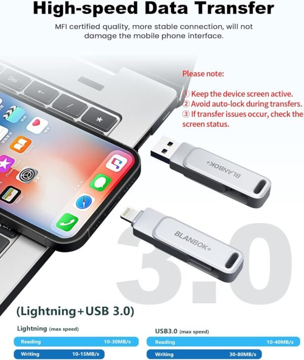 MFi Licensed 128GB Photograph Stick for iPhone Flash Drive,... - Image 6