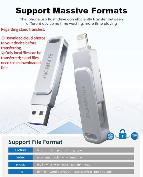 MFi Licensed 128GB Photograph Stick for iPhone Flash Drive,... - Image 7