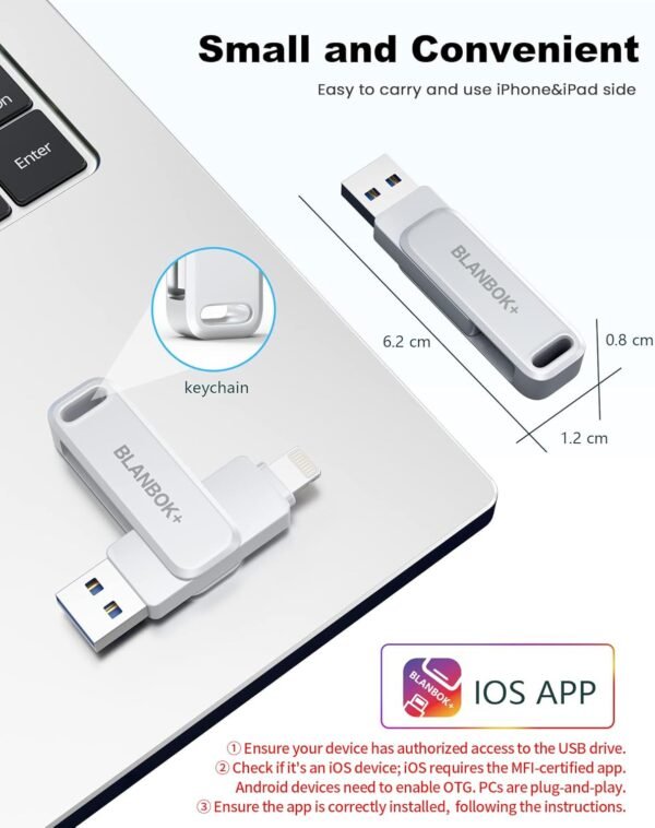 MFi Licensed 128GB Photograph Stick for iPhone Flash Drive,... - Image 8
