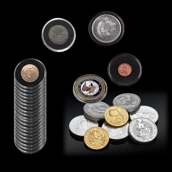 20 Pcs 46MM Coin Capsules with 7 Sizes(16/20/25/27/30/3... - Image 6