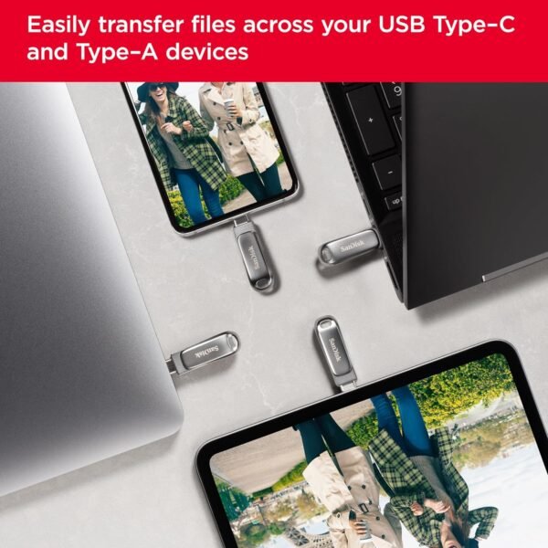 SanDisk 512GB Extremely Twin Drive Luxe USB Sort-C - As much as ... - Image 4