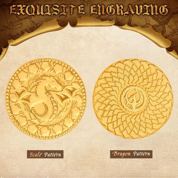 50 PCS DND Fantasy Steel Gold Cash & Leather-based Pouch for... - Image 4