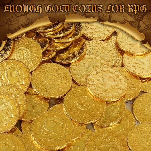 50 PCS DND Fantasy Steel Gold Cash & Leather-based Pouch for... - Image 7
