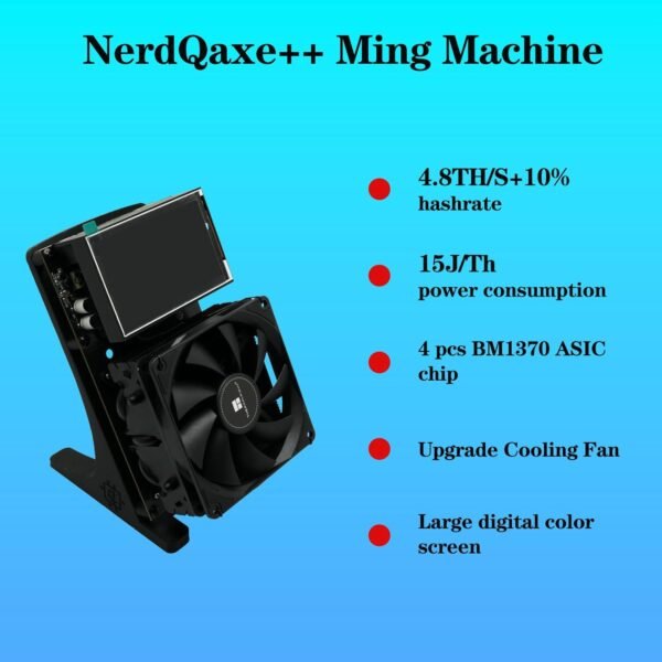 Bitcoins Miner NerdQaxe++901 4.8TH/s ASIC & Crypto Mine... - Image 3